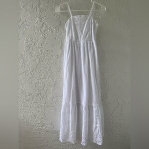 Japna White Casual Maxi Dress